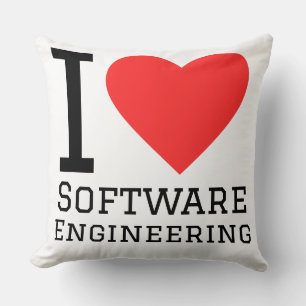 Cojín Decorativo Amo la ingeniería de software 