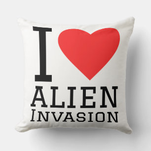 Cojín Decorativo Amo la invasión alienígena