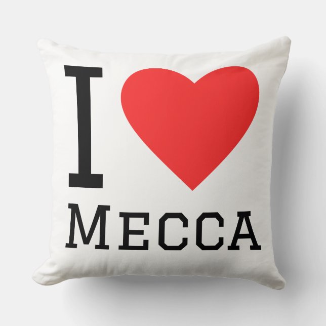 Cojín Decorativo Amo La Meca  (Anverso)
