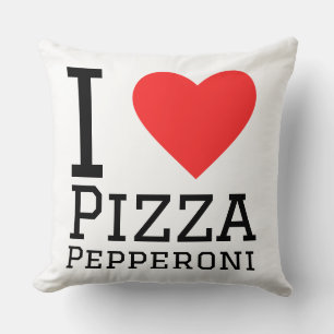 Cojín Decorativo Amo la pizza de pepperoni