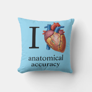 Cojín Decorativo Amo la precisión anatómica {corazón real] - Mejora