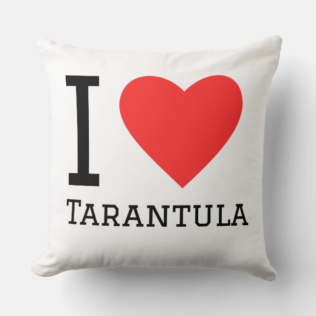 Cojín Decorativo Amo la tarántula  (Anverso)