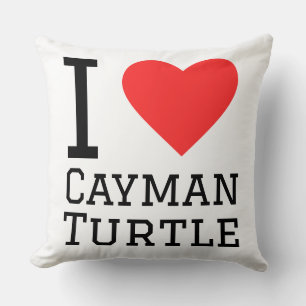 Cojín Decorativo Amo la tortuga de las Islas Caimán