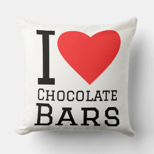 Cojín Decorativo Amo las barras de chocolate