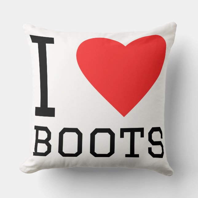 Cojín Decorativo Amo las botas (Anverso)