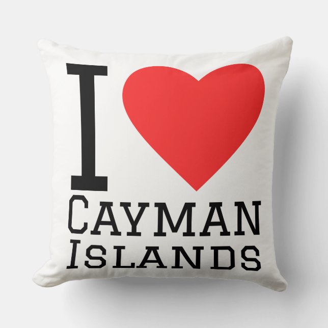 Cojín Decorativo Amo las Islas Caimán (Anverso)
