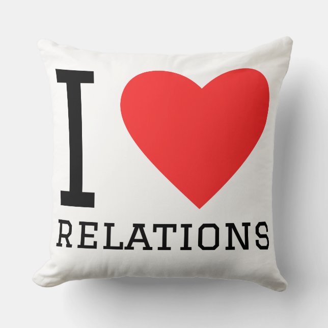 Cojín Decorativo Amo las relaciones (Anverso)