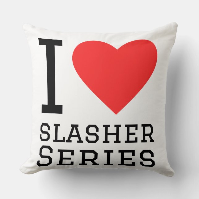 Cojín Decorativo Amo las series de slashers (Anverso)