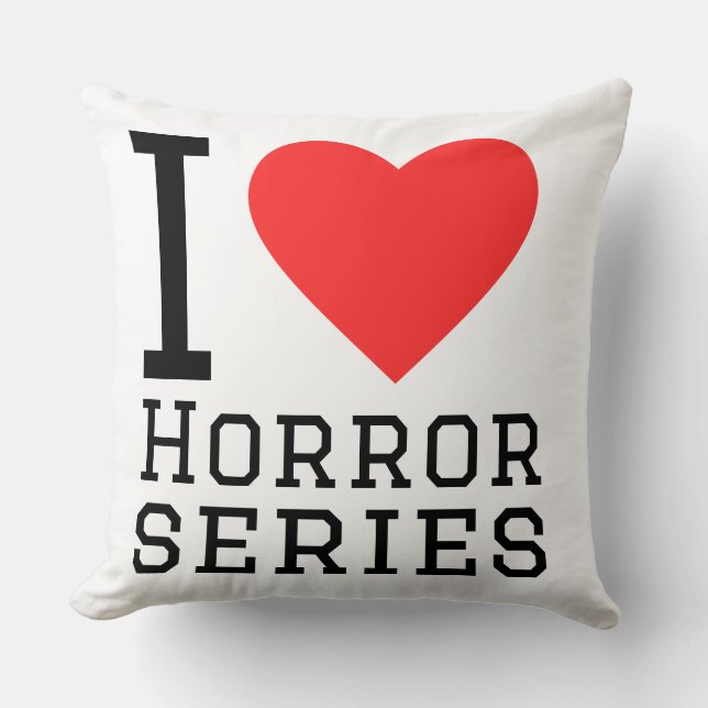 Cojín Decorativo Amo las series de terror (Anverso)