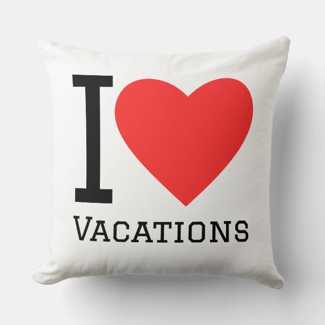 Cojín Decorativo Amo las vacaciones (Anverso)