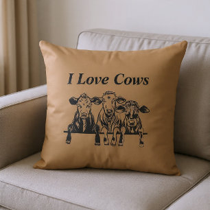 Cojín Decorativo Amo las Vacas