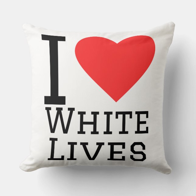 Cojín Decorativo Amo las vidas blancas (Anverso)