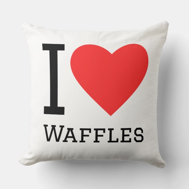 Cojín Decorativo Amo las waffles (Anverso)