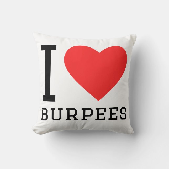 Cojín Decorativo Amo los burpees (Anverso)