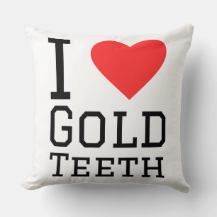 Cojín Decorativo Amo los dientes de oro