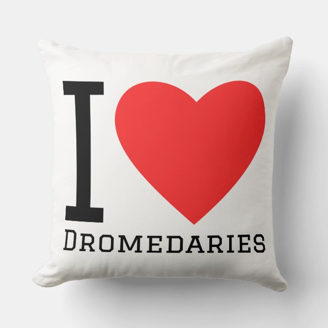 Cojín Decorativo Amo los dromedarios (Anverso)