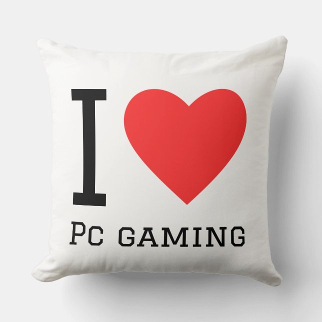 Cojín Decorativo Amo los juegos de PC (Anverso)