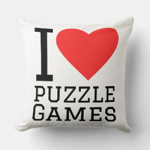 Cojín Decorativo Amo los juegos de rompecabezas
