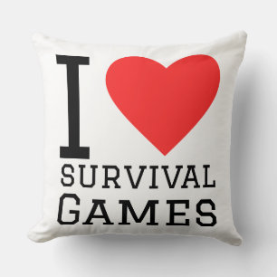 Cojín Decorativo Amo los juegos de supervivencia 