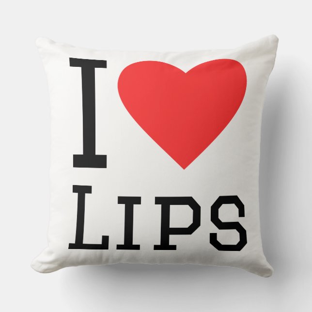 Cojín Decorativo Amo los labios (Anverso)