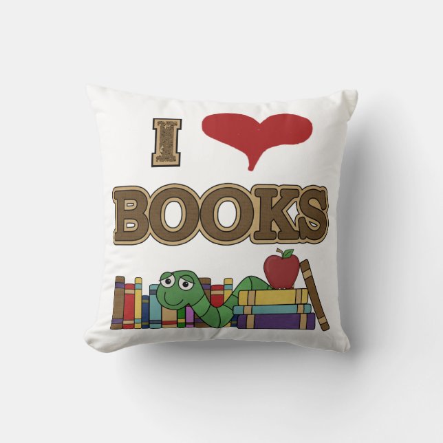 Cojín Decorativo Amo los libros (Anverso)