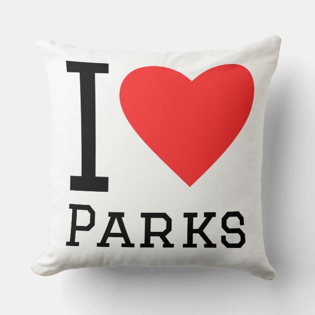 Cojín Decorativo Amo los parques (Anverso)