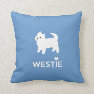 Cojín Decorativo Amo los perros de Westie - montaña Terrier blanco