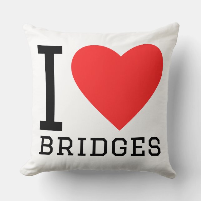 Cojín Decorativo Amo los puentes (Anverso)