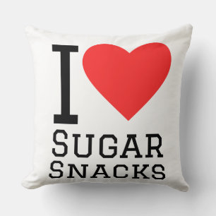 Cojín Decorativo Amo los snacks azucarados