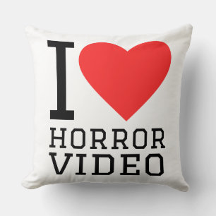 Cojín Decorativo Amo los videos de terror