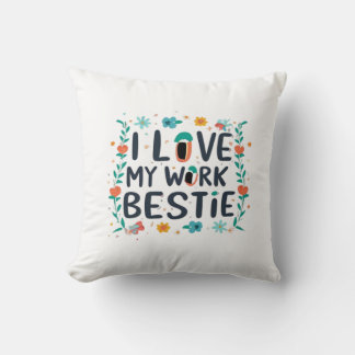 Cojín Decorativo Amo Mi Bestie Clásico De Trabajo