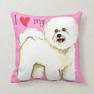 Cojín Decorativo Amo mi Bichon Frise