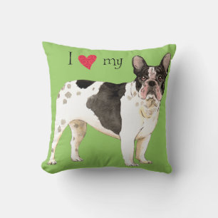 Cojín Decorativo Amo mi Bulldog francés