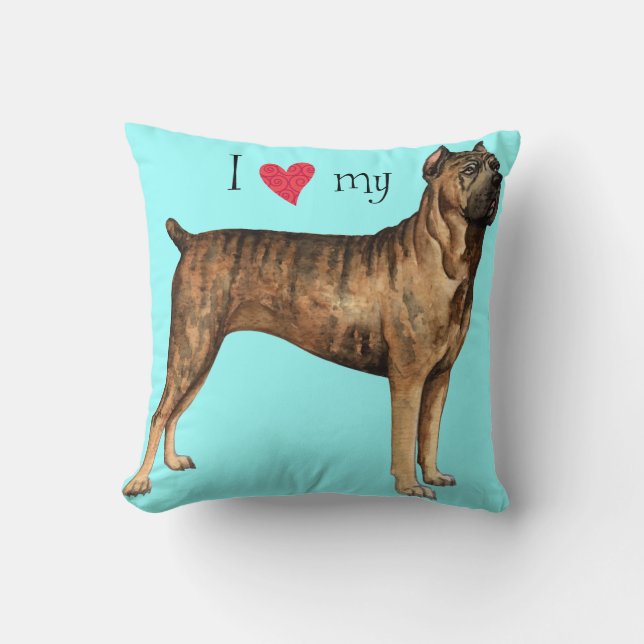 Cojín Decorativo Amo mi Cane Corso (Anverso)