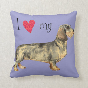 Cojín Decorativo Amo mi Dachshund Wirehaired