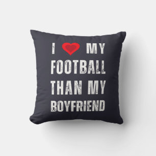 Cojín Decorativo amo mi fútbol más que a mi novio