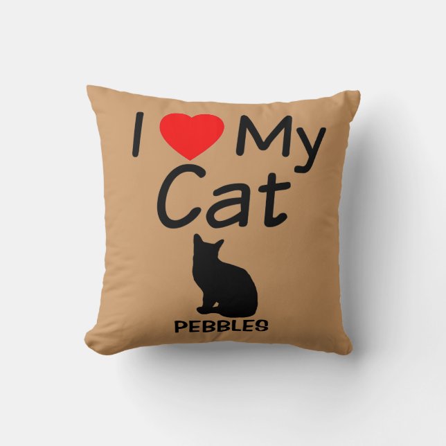 Cojín Decorativo Amo Mi Gato (Anverso)