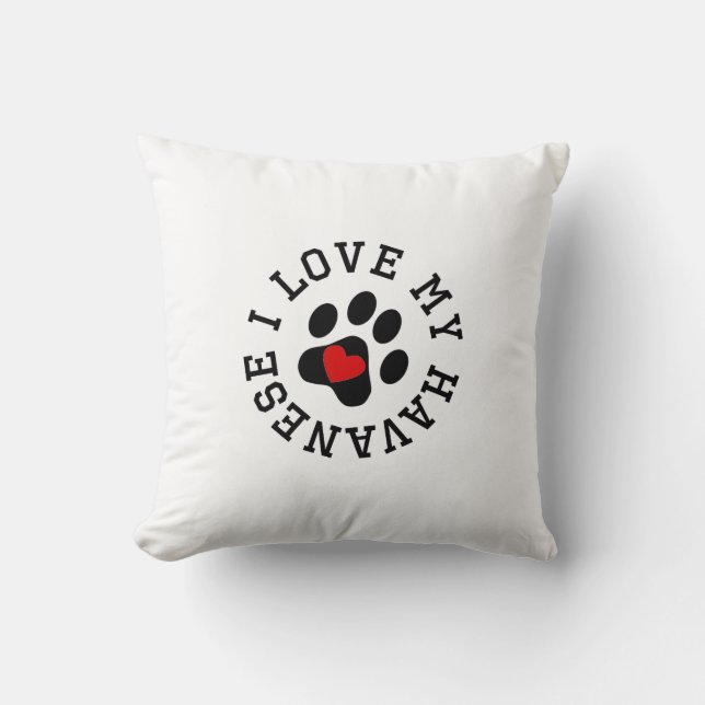Cojín Decorativo Amo mi Havanese (Anverso)