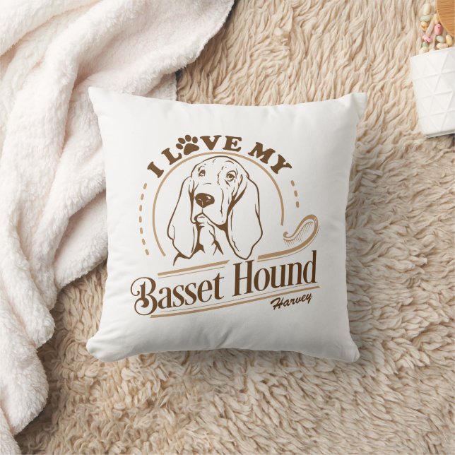 Cojín Decorativo Amo Mi Hongro Basset (Manta)