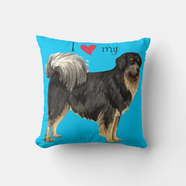 Cojín Decorativo Amo mi mastiff tibetano (Anverso)