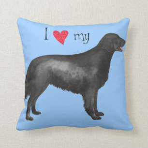 Cojín Decorativo Amo mi perro perdiguero Plano-Revestido