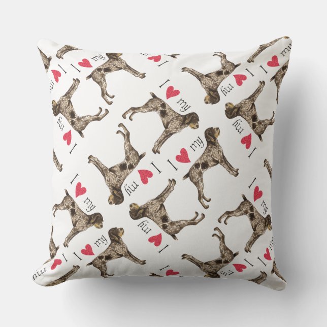 Cojín Decorativo Amo mi puntero Wirethal alemán (Anverso)