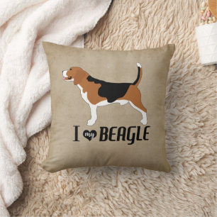 Cojín Decorativo Amo mi Rústica Beagle
