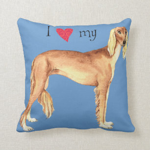 Cojín Decorativo Amo mi Saluki