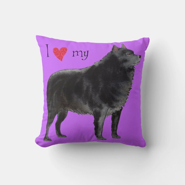 Cojín Decorativo Amo mi Schipperke (Anverso)