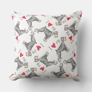 Cojín Decorativo Amo mi Schnauzer estándar