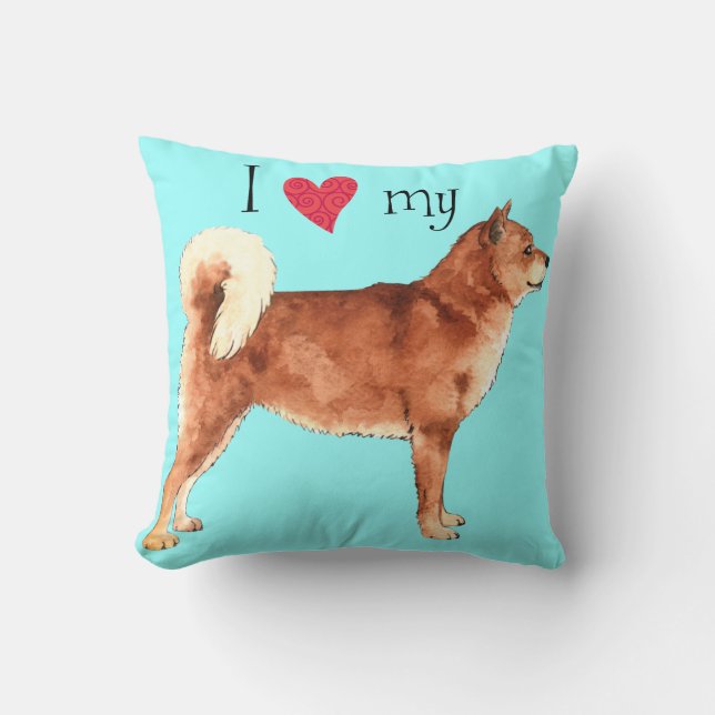 Cojín Decorativo Amo mi Shiba Inu (Anverso)