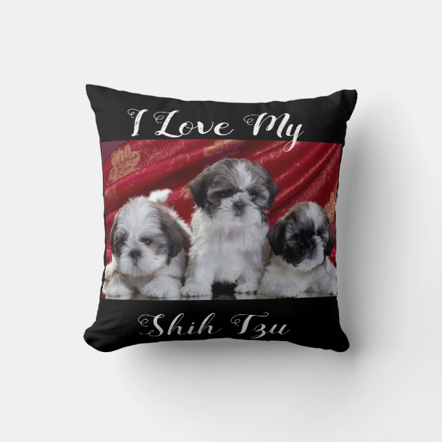 Cojín Decorativo Amo Mi Shih Tzu (Anverso)