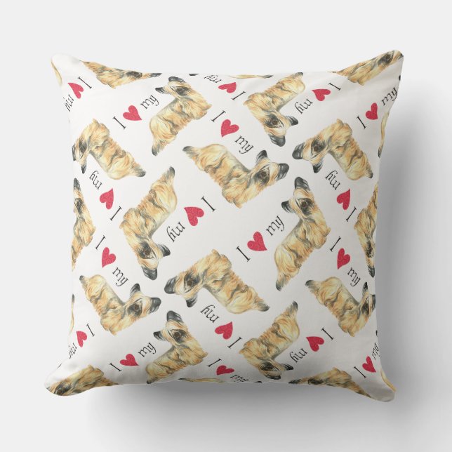 Cojín Decorativo Amo mi Skye Terrier (Anverso)