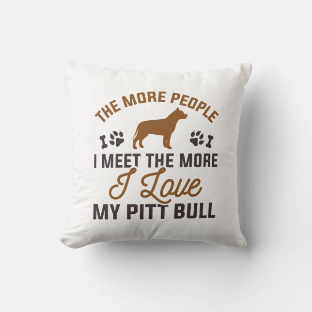 Cojín Decorativo Amo Mi Toro De Pitt (Anverso)
